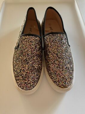 Wet Seal Multicolor Glitter Slip-On Sneakers